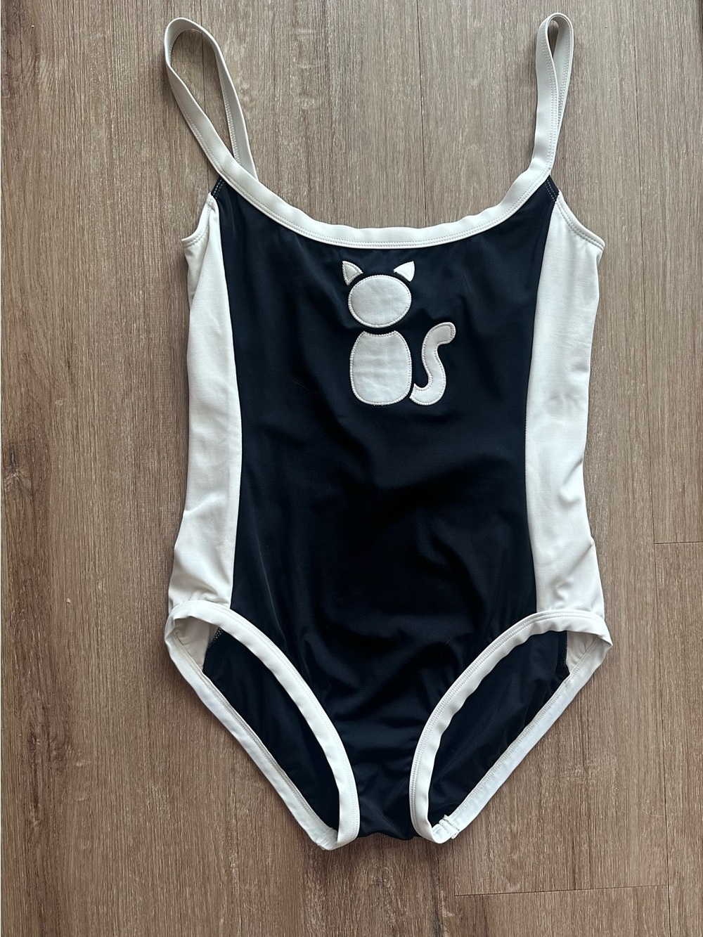 Marc by Marc Jacobs Mattie Cat Motif Black and White One Piece Swimwear - Size L
